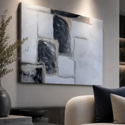 Quadri Moderni-Selezionato da Mazzolaluce Quadro moderno architettura astratta 80x120 cm pittura materica a rilievo