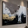 Quadri Moderni-Selezionato da Mazzolaluce Quadro moderno astratto materia notturna 80x120 cm dipinto materico a rilievo