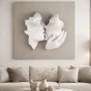 Quadri Moderni-Bongelli Preziosi Quadro moderno 50x50cm scultura volti nocciola