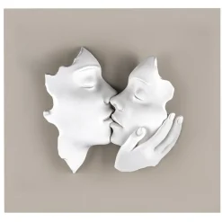 Quadri Moderni-Bongelli Preziosi Quadro moderno 50x50cm scultura volti nocciola