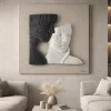 Quadri Moderni-Bongelli Preziosi Quadro moderno coppia stilizzata 50x50 nero nocciola bongeli preziosi