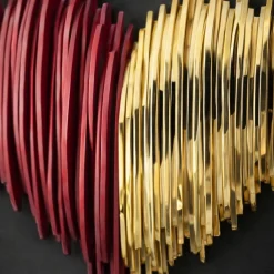 Quadri Moderni-Bongelli Preziosi Quadro moderno cuore stilizzato 50x50 bero rosso oro