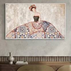 Quadri Moderni-Selezionato da Mazzolaluce Quadro moderno dama 120x70 tela decorata