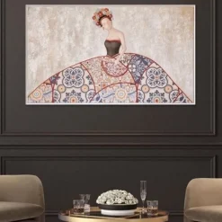 Quadri Moderni-Selezionato da Mazzolaluce Quadro moderno dama 120x70 tela decorata