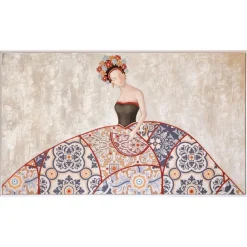 Quadri Moderni-Selezionato da Mazzolaluce Quadro moderno dama 120x70 tela decorata