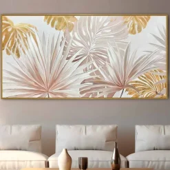 Quadri Moderni-Selezionato da Mazzolaluce Quadro moderno dolce foresta 120x60 cornice oro per soggiorno