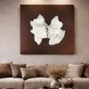 Quadri Moderni-Bongelli Preziosi Quadro moderno 3d volti base ruggine 50x50cm