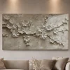 Quadri Moderni-Selezionato da Mazzolaluce Quadro moderno fiori bianchi 77x143 dipinto su tela