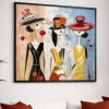 Quadri Moderni-Selezionato da Mazzolaluce Quadro moderno signore chic 100x100 tela dipinta con cornice