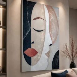 Quadri Moderni-Selezionato da Mazzolaluce Quadro moderno sussurri interiori 100x150 cm dipinto materico a rilievo