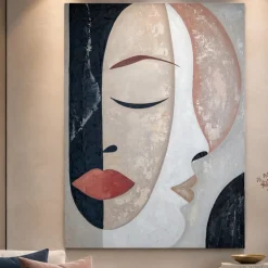 Quadri Moderni-Selezionato da Mazzolaluce Quadro moderno sussurri interiori 80x120 dipinto materico a rilievo
