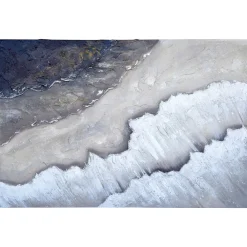 Quadri Moderni-Selezionato da Mazzolaluce Quadro onde astratte moderno dipinto materico a rilievo 80x120 cm