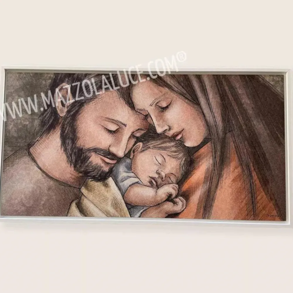 Capezzali-Bongelli Preziosi Quadro per camera da letto moderna 110x60 sacra famiglia