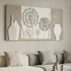 Quadri Moderni-Selezionato da Mazzolaluce Quadro per soggiorno moderno in legno floreale 120x60
