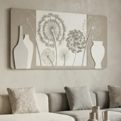 Quadri Moderni-Selezionato da Mazzolaluce Quadro per soggiorno moderno in legno floreale 120x60