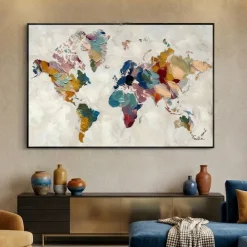 Quadri Moderni-Selezionato da Mazzolaluce Quadro plafinfero moderno multicolor 120x80 dipinto a mano con cornice