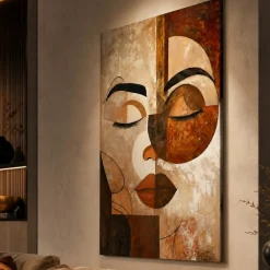 Quadri Moderni-Selezionato da Mazzolaluce Quadro verticale materico geometrie dell’anima dipinto a rilievo 80x120 cm