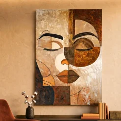 Quadri Moderni-Selezionato da Mazzolaluce Quadro verticale materico geometrie dell’anima dipinto a rilievo 80x120 cm