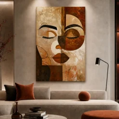 Quadri Moderni-Selezionato da Mazzolaluce Quadro verticale materico geometrie dell’anima 100x150 per salotto