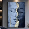 Quadri Moderni-Selezionato da Mazzolaluce Quadro verticale materico sguardo interiore 80x120 cm per soggiorno