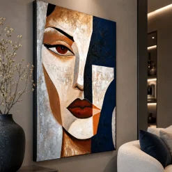 Quadri Moderni-Selezionato da Mazzolaluce Quadro verticale moderno fascino silenzioso 80x120 dipinto materico a rilievo