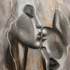 Quadri Moderni-Selezionato da Mazzolaluce Quadro verticale 60x90 sguardo interiore tela decorata oro
