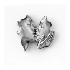 Quadri Moderni-Bongelli Preziosi Quadro volti 3d bianco argento moderno 50x50