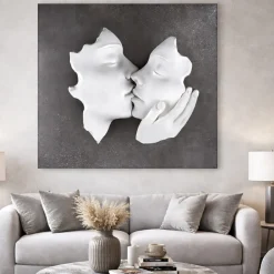Quadri Moderni-Bongelli Preziosi Quadro volti 3d moderno scultura marmorino 50x50cm
