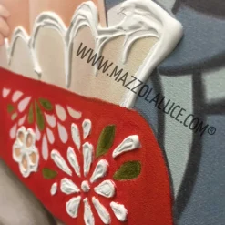 Quadri Moderni-Selezionato da Mazzolaluce Quadro 122x72 donna italiana dipinto su tela cornice bianca