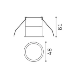 Faretti Da Incasso-Ideal Lux Quark faretto da incasso led a soffitto 8w 3000k 220v bianco rotondo