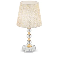 Lampade Da Tavolo-Ideal Lux Queen tl1 medium lampada da como' classica di cristallo