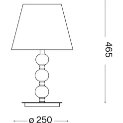 Lampade Da Tavolo-Ideal Lux Queen tl1 medium lampada da como' classica di cristallo