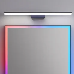 Applique Da Bagno-Eglo Regello z applique da bagno per specchio design minimal led rgb 2700k a 6500k ip44