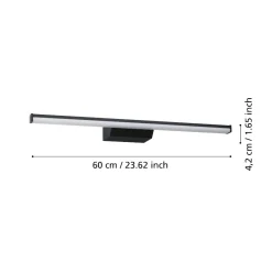 Applique Da Bagno-Eglo Regello z applique da bagno per specchio design minimal led rgb 2700k a 6500k ip44