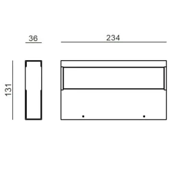 Applique Da Parete-Linea Light Regolo applique led 26w 3000k da parete bianca 23cm