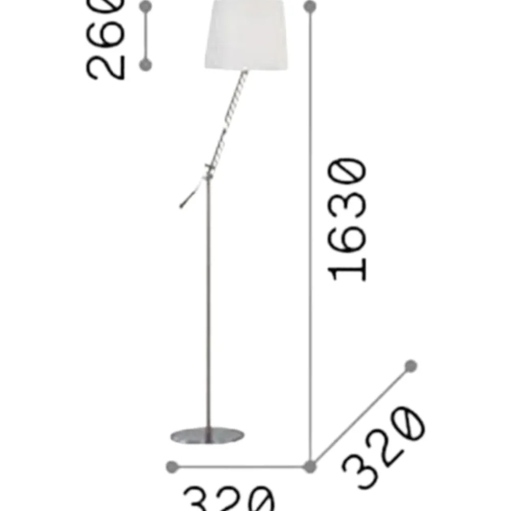 Lampade Da Terra-Ideal Lux Regol pt1 lampada da terra braccio orientabile