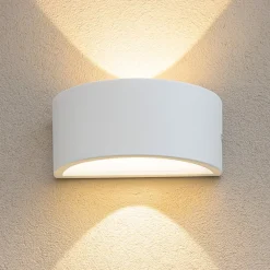 Applique Da Esterno-Ideal Lux Rex-2 ap1 applique curvo bianco da esterno ip44