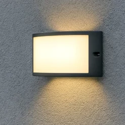 Applique Da Esterno-Ideal Lux Rex-1 ap1 applique da esterno curvo ip44 antracite