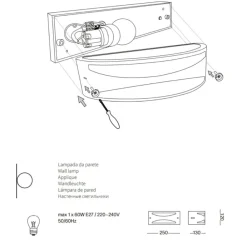Applique Da Esterno-Ideal Lux Rex-3 ap1 applique da esterno ip44 bianco