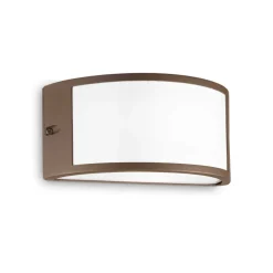 Applique Da Esterno-Ideal Lux Rex-1 ap1 applique da esterno ip44 marrone curvo
