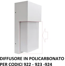Accessori-IsyLuce Ricambio policarbonato bianco per cod 922- 923 924