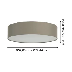 Plafoniere Moderne-Eglo Romao z plafoniera moderna rotonda led rgb da 2700k a 6500k