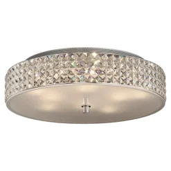 Plafoniere Moderne-Ideal Lux Roma pl9 plafoniera camera da letto cristalli trasparenti