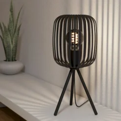 Lampade Da Tavolo-Eglo Romazzina lampada da tavolo moderna con treppiede