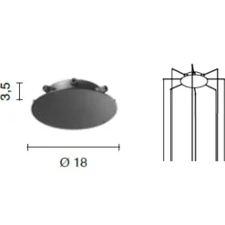 Accessori-Selezionato da Mazzolaluce Rosone nero 8 laterali fori cm 18