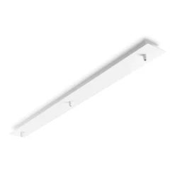 Accessori-Ideal Lux Rosone rettangolare bianco a tre uscite per pendenti