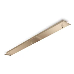 Accessori-Ideal Lux Rosone struttura rettangolare 3 uscite metallo ottone