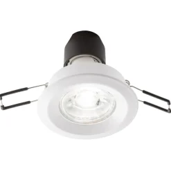 Faretti Da Incasso-IsyLuce Rotondo faretto metallo bianco da incasso a soffitto