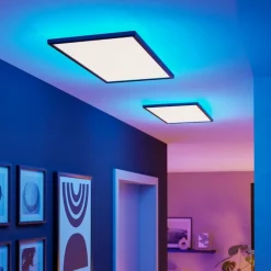 Plafoniere Bagno-Eglo Rovito z plafoniera da bagno controllo remoto led rgb 2700k a 6500k ip44