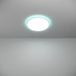 Plafoniere Bagno-Eglo Rovito z plafoniera da bagno tonda bianca led rgb 2700k a 6500k ip44